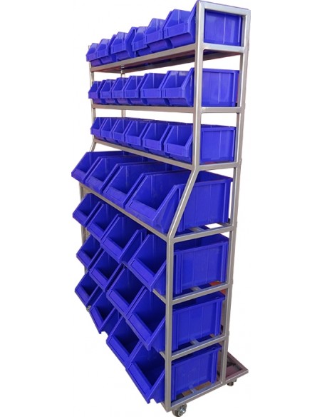 Carros porta bins plásticos