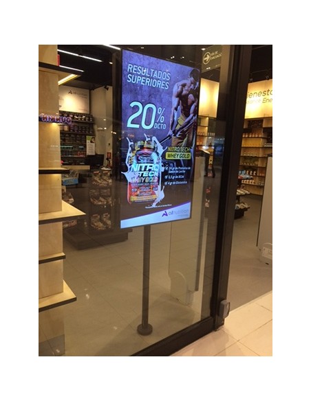 Pilares a piso, a techo,  gabinetes, estructuras videowall, hasta 86", modulos led