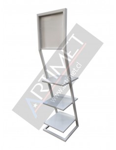 Exhibidor metálico 3 niveles 2