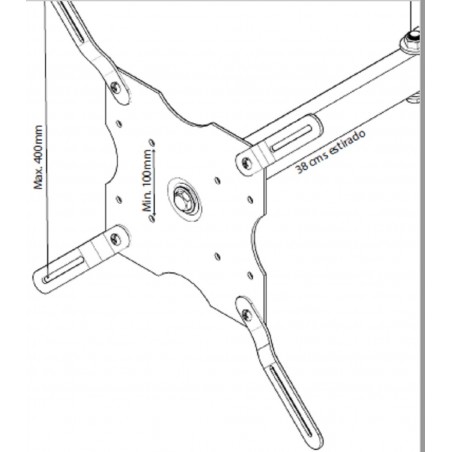 Soporte universal para LCD LED 26" a 50" con giro a muro