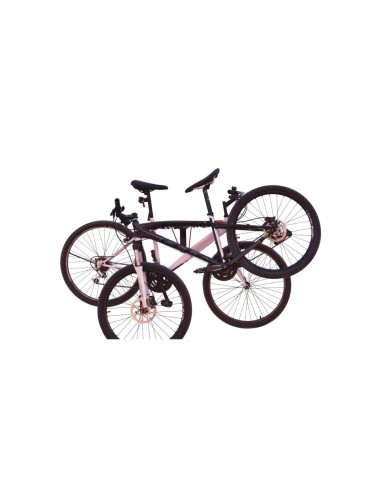Soporte mural para dos bicicletas NEGRO PLATA