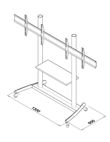 Pedestal 2 lcd/led 32" a 65" 2P-2-3265H