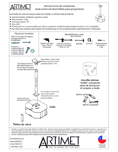 Soporte universal para proyectores tipo Jaula