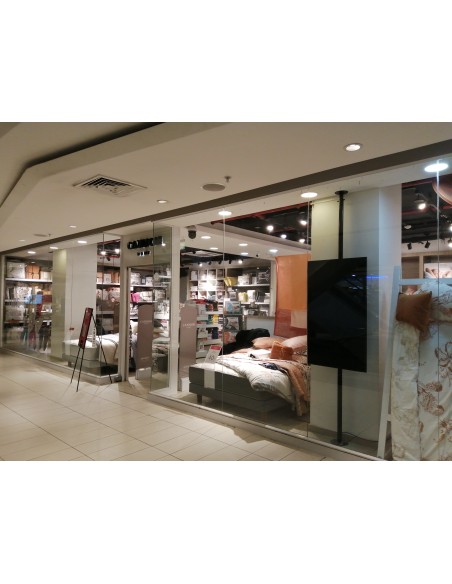 Pilares a piso, a techo,  gabinetes, estructuras videowall, hasta 86", modulos led