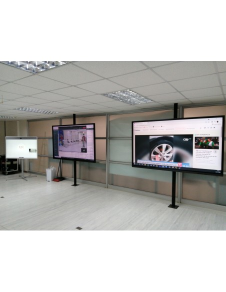 Pilares a piso, a techo,  gabinetes, estructuras videowall, hasta 86", modulos led