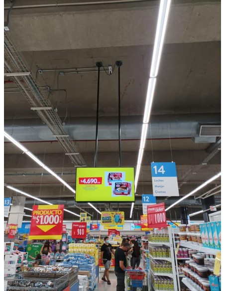 Pilares a piso, a techo,  gabinetes, estructuras videowall, hasta 86", modulos led