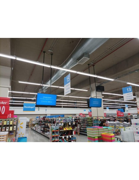 Pilares a piso, a techo,  gabinetes, estructuras videowall, hasta 86", modulos led