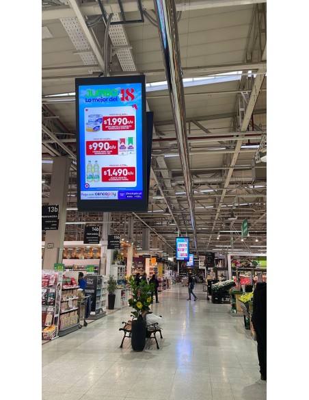 Pilares a piso, a techo,  gabinetes, estructuras videowall, hasta 86", modulos led