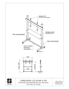 Pedestal lcd led 85" A 100" 2P-85100