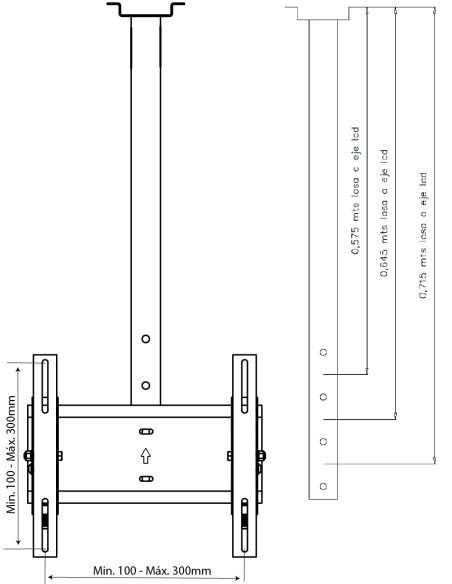 Soporte a techo para LCD LED 21" a 46"