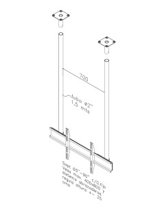 Soporte a techo LCD/LED 65" a 90"