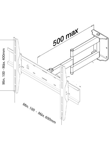 Soporte triarticulado para LCD/LED 37" a 70"...