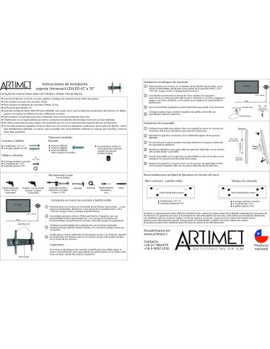Soporte universal LCD LED plasma 42" a 70"