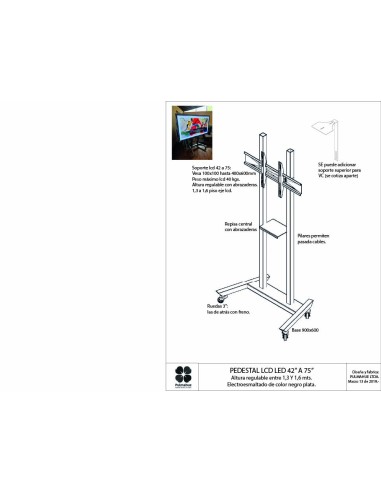 Pedestal  lcd led 42" a 75" 4P-4275