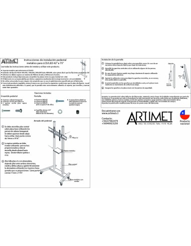 Pedestal  lcd led 42" a 75" 4P-4275