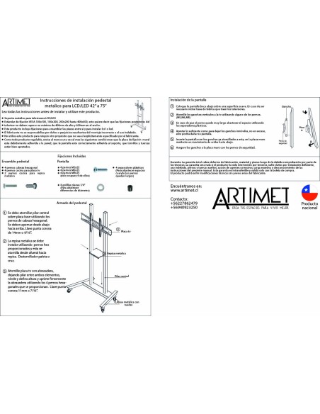 Pedestal  lcd led 42" a 75" 4P-4275