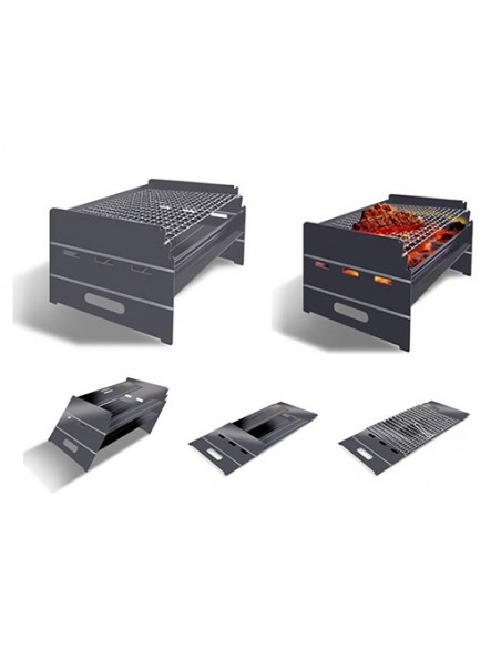 Parrilla de sobremesa plegable