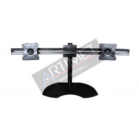 Pedestal autosoportante para 2 LCD/LED hasta 24" horizontal